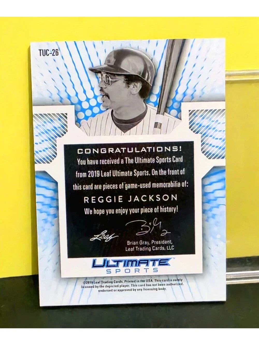 Reggie Jackson 2019 Leaf Ultimate Sports 8 Piece Patch 14/15 Game Used Angels